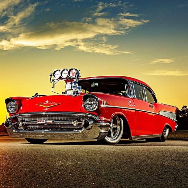 Pro Street / chassis car / blown / supercharged / tri five 1957 Chevrolet Bel Air/150/210 Bel Air Hard top