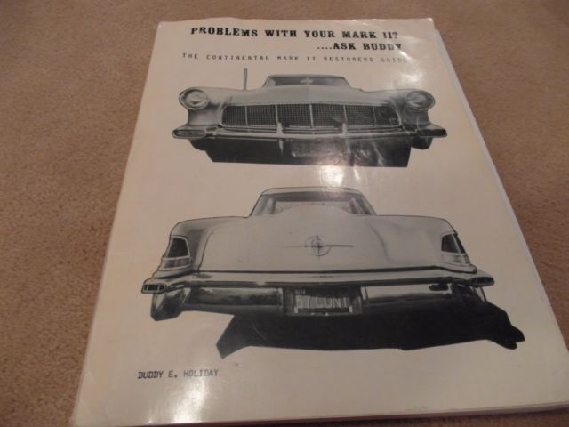 Problems with Your Mark II, Ask Buddy, 1975 Publication 1956 Lincoln Continental