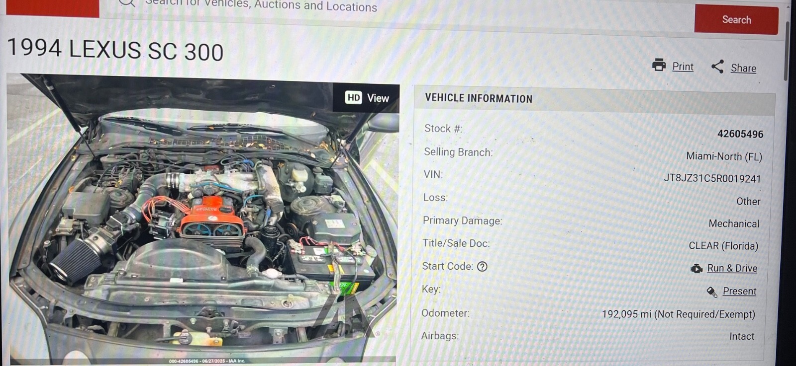 1994 Lexus SC300 PROJECT CAR SC300 MANUAL 5 SPEED - photo 4