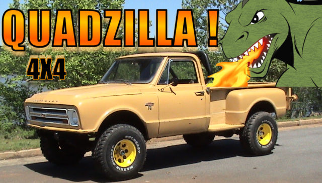 QUADZILLA !  1968 C10 4x4 Longbed. BONUS BONUS !! ★★ FREE SHIPPING !!!★★ 1968 Chevrolet C-10