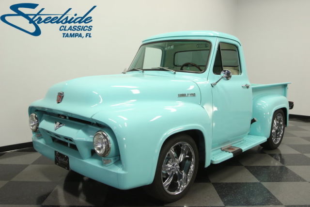 QUALITY RESTO, NEW BLUE PRINT 302, AUTO, COLD R134AC, PS, PB W/DISC, TCI, NICE! 1954 Ford F-100