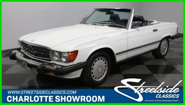r107 merc hardtop euro classic German vintage blue white automatic hardtop sharp 1988 Mercedes-Benz 500-Series 2 Dr Convertible