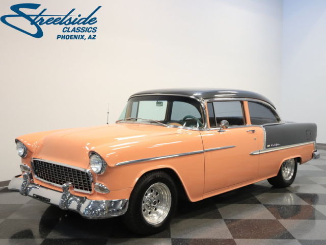 RAMJET 350 V8, M-21 4SPD, PLUSH GRAY INTERIOR, PS & PB, FRNT DISCS, VERY NICE! 1955 Chevrolet Bel Air/150/210 Resto-Mod