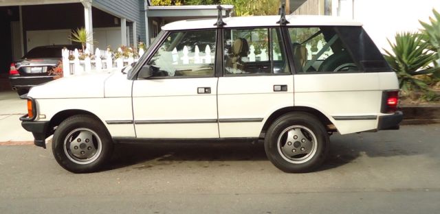 RANGE ROVER 1992 Classic Model White Color Tan Leather Interior Sunroof SUV 1992 Land Rover Range Rover Classics