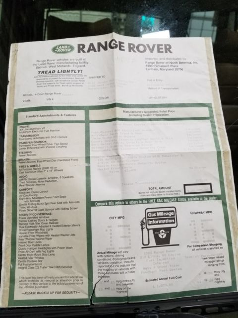 1992 Land Rover Range Rover - photo 11