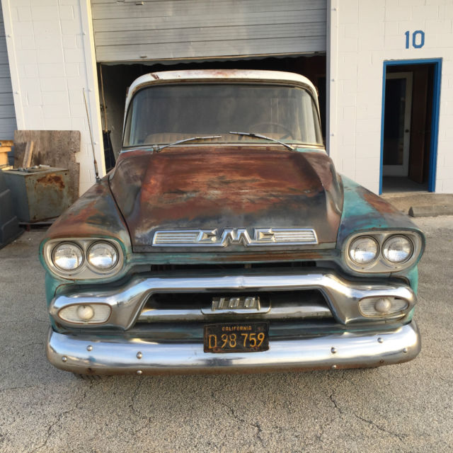 RARE 1959 GMC V8 DELUXE 1/2 Ton Short Bed Project Barn find Chevy truck Apache 1959 GMC 101 Deluxe