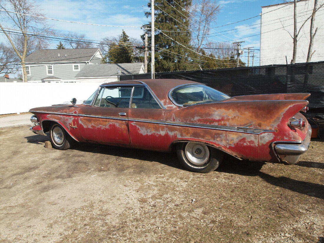 Rare 1961 Chrysler Imperial Crown Coupe 2 Door Hardtop Project Red 1961 Chrysler Imperial Crown