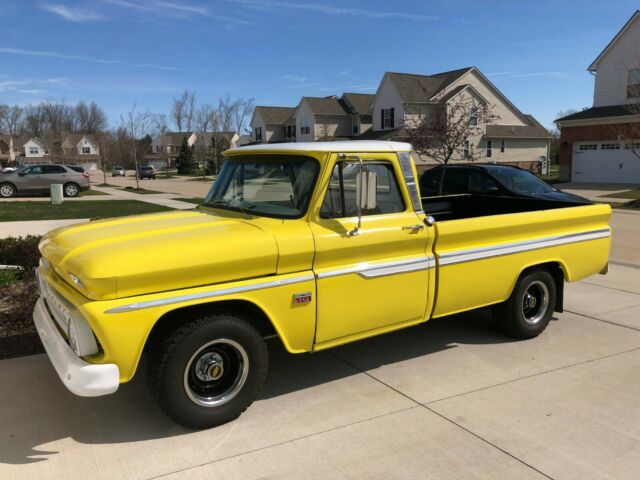 RARE 1966 CHEVROLET C10 LWB FLEETSIDE PICKUP TRUCK~YELLOW~V8-FREE SHIPPING 1966 Chevrolet C-10 LWB FLEETSIDE