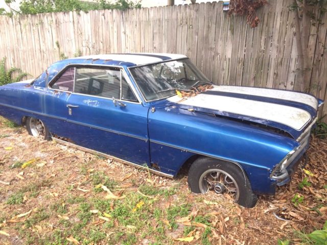 RARE 1966 CHEVROLET NOVA 2 DOOR HARDTOP, NEEDS COMPLETE RESTORATION, 350-V8! 1966 Chevrolet Nova