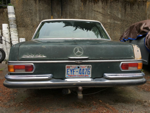 RARE 1967 MERCEDES 300SEL 6 CYLINDER M189 109.015 EURO TOW HITCH 1967 Mercedes-Benz 300-Series