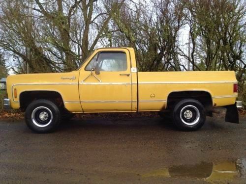 Rare 1973 Chevy K10 Short Bed Pickup Truck 4X4 w/350 4bbl V8, HEI distributor 1973 Chevrolet C/K Pickup 1500 Cheyenne Super