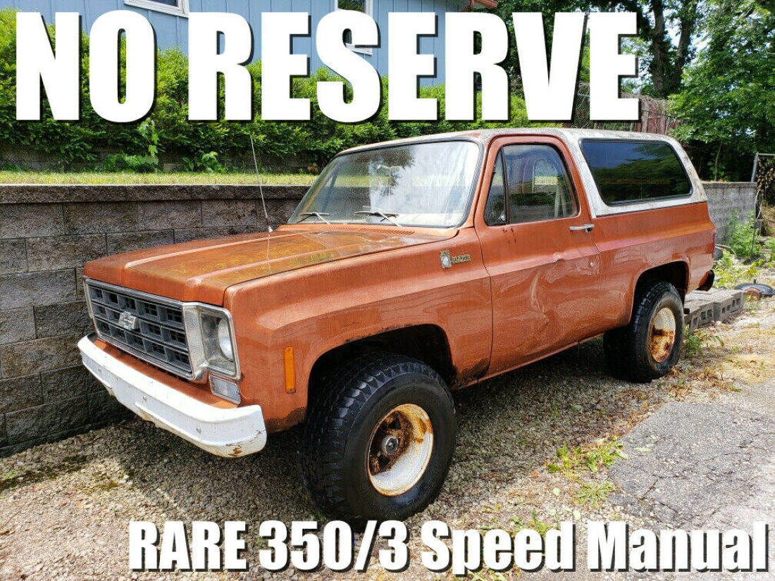 RARE 1977 One Owner For 30+ Years 350 V8 W/ 3 Speed On Column Removable Top LOOK 1977 Chevrolet Blazer