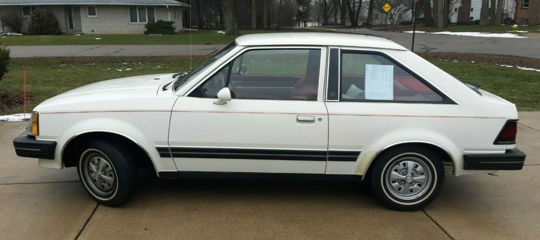 Rare 1983 White/Red 5 Speed Mercury Lynx, Original Owner & LOW Miles 1983 Mercury Lynx Chrome