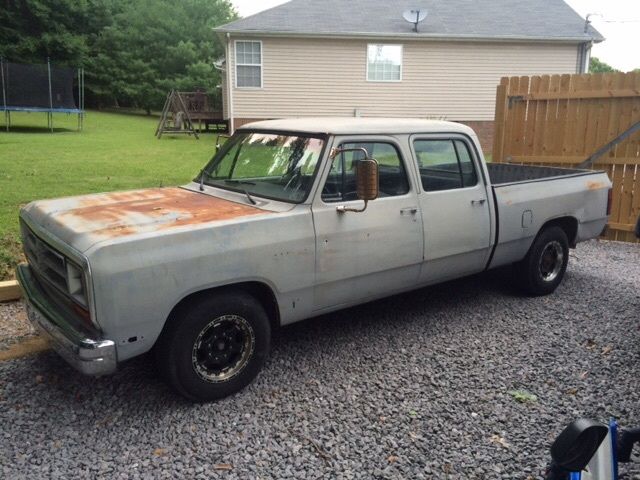 Rare 1985 Crew Cab Factory Shortbed D350 Cummins swap candidate 1985 Dodge Ram 3500 D350
