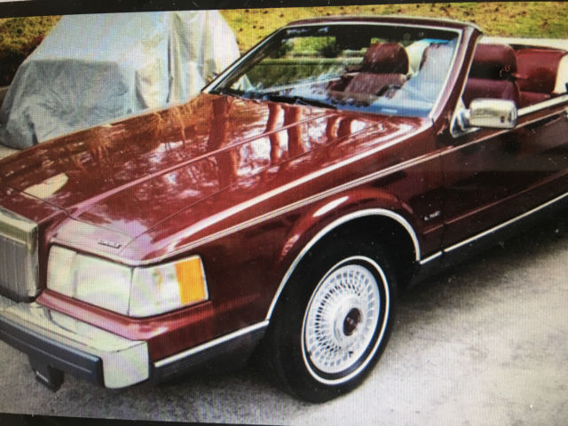 RARE 1986 LINCOLN MARK VII LSC CONVERTIBLE 1986 Lincoln Mark Series Red