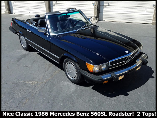 Rare 1986 Mercedes Benz 560Sl 2 Tops Roadster! 99.9% Rust-Free Classic 153k Mi.! 1986 Mercedes-Benz SL-Class 560SL