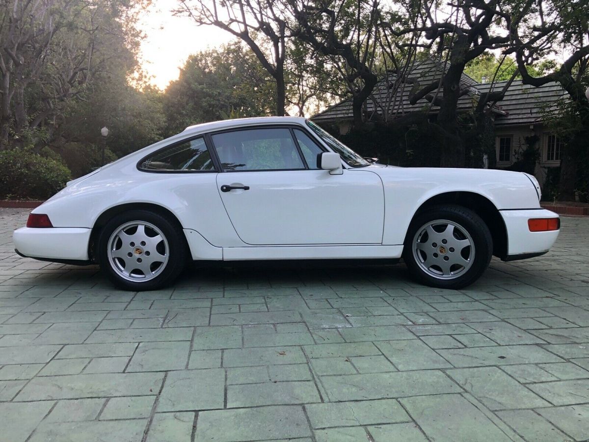 Rare 1990 Factory Sunroof Delete Porsche 911 964 Carrera White on Brown 5 Speed 1990 Porsche 911