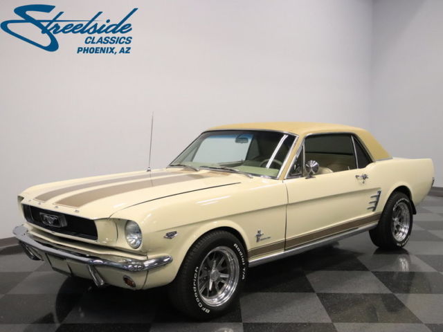RARE & CORRECT SAHARA BEIGE, BUILT 289, NEW LEATHER INT, COLD AC, LUXURY COUPE! 1966 Ford Mustang