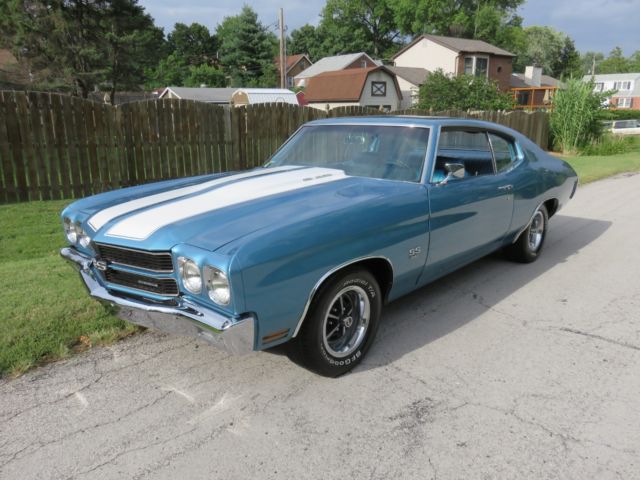 RARE ASTRO BLUE 1970 CHEVELLE L78 375HP SS396 4 SPEED WITH BUILD SHEET 1 OF 2144 1970 Chevrolet Chevelle SS