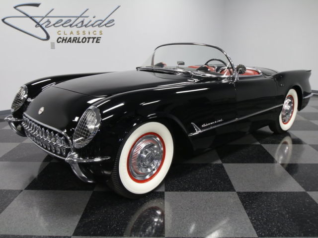 RARE BLACK, #'S MATCHING BLUE FLAME 6, HARDTOP INCLUDED, VERY NICE PAINT/INT, A+ 1954 Chevrolet Corvette