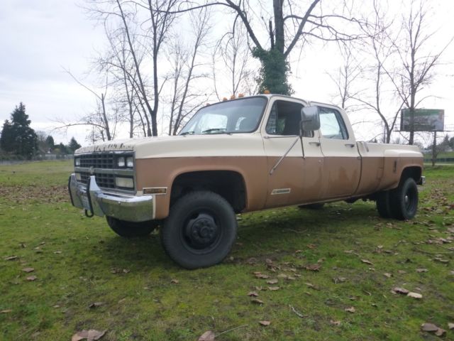 RARE CHEVY 4X4 1 TON CREW CAB DUALLY BIG BLOCK ac NO RUST RUNS AND DRIVES GREAT 1990 Chevrolet C/K Pickup 3500 SILVERADO