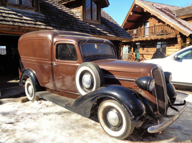 Rare CLASSIC MOPAR / 2-Owner Survivor! 1937 Dodge Humpback Panel Van Delivery 1937 Dodge Ram Van Half-Ton 'Humpback' / Panel Sedan Delivery