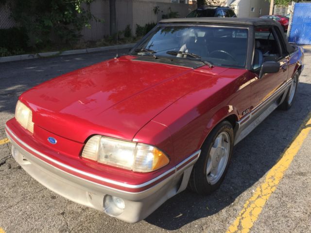 Rare collectible convertible 63000miles 1of last fox body ever made!7-30-93 prod 1993 Ford Mustang 2dr GT Conve