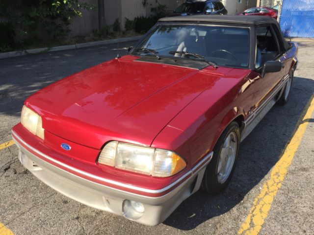 Rare collectible convertible 63000miles *last fox body ever made!* 7-30-93 prod 1993 Ford Mustang 2dr GT Conve