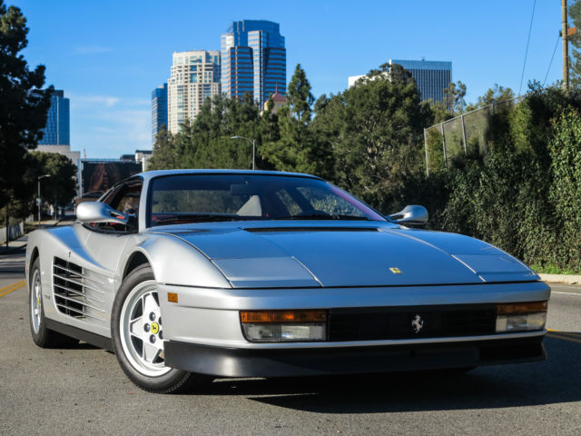 Rare Investment Grade 1991 Ferrari Testarossa - Silver on Red Leather / Serviced 1991 Ferrari Testarossa
