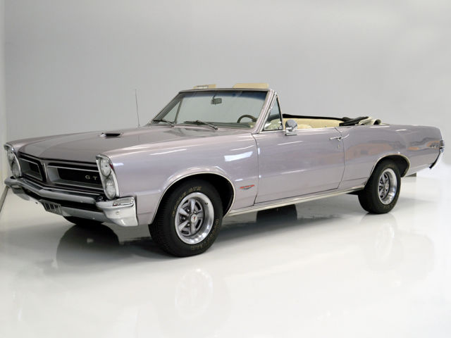 Rare Iris Mist with Parchment interior, clean, straight, fast, fun ragtop 1965 Pontiac GTO Convertible