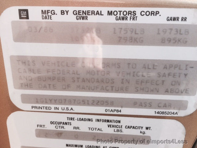 1986 Chevrolet Corvette Base Hatchback 2-Door - photo 10
