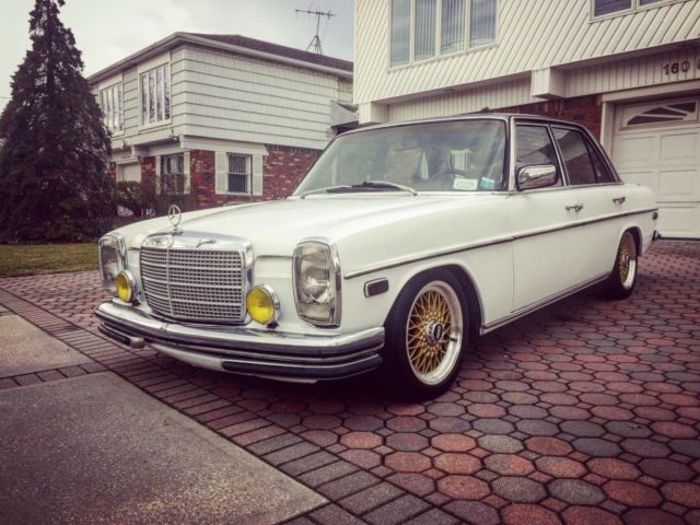 RARE Mercedes Benz 280 BBS wheels Must See DOHC M110 NO RUST SATIN WHITE w114 1976 Mercedes-Benz 200-Series E Class
