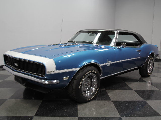 RARE RS/SS, 396 V8, AUTO, CORRECT LEMANS BLUE, FRONT PWR DISCS, HEAD TURNER!! 1968 Chevrolet Camaro RS/SS