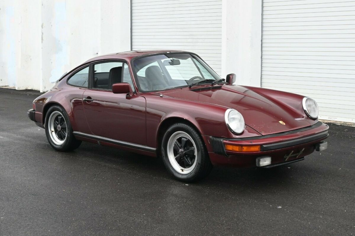 Rare Rubi red metallic barn find, very original, service records, window sticker 1983 Porsche 911 911 SC