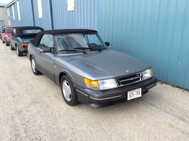 Rare Special Edition, Platana Grey with manual transmission 1991 Saab 900 Turbo Convertible SE
