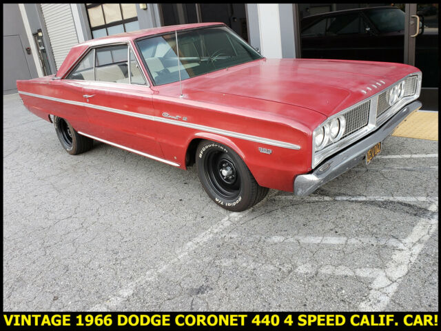 RARE VINTAGE 1966 DODGE CORONET 440! 4 SPEED MANUAL 440 V8 CALIFORNIA CLASSIC! 1966 Dodge Coronet 440