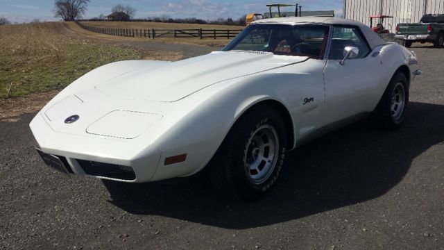 Rare vinyl hardtop, white soft top, numbers matching, A/C P/S P/B Cass tilt/tele 1973 Chevrolet Corvette