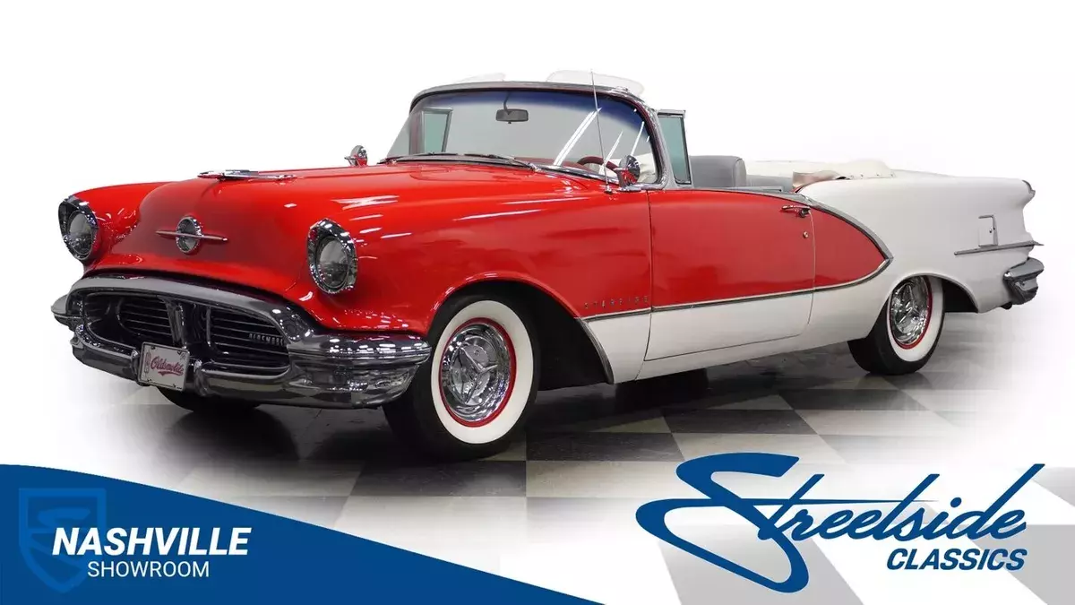 Rarely seen drop top Olds 350ci Rocket V8 power top 1956 Oldsmobile Ninety-Eight Starfire Convertible