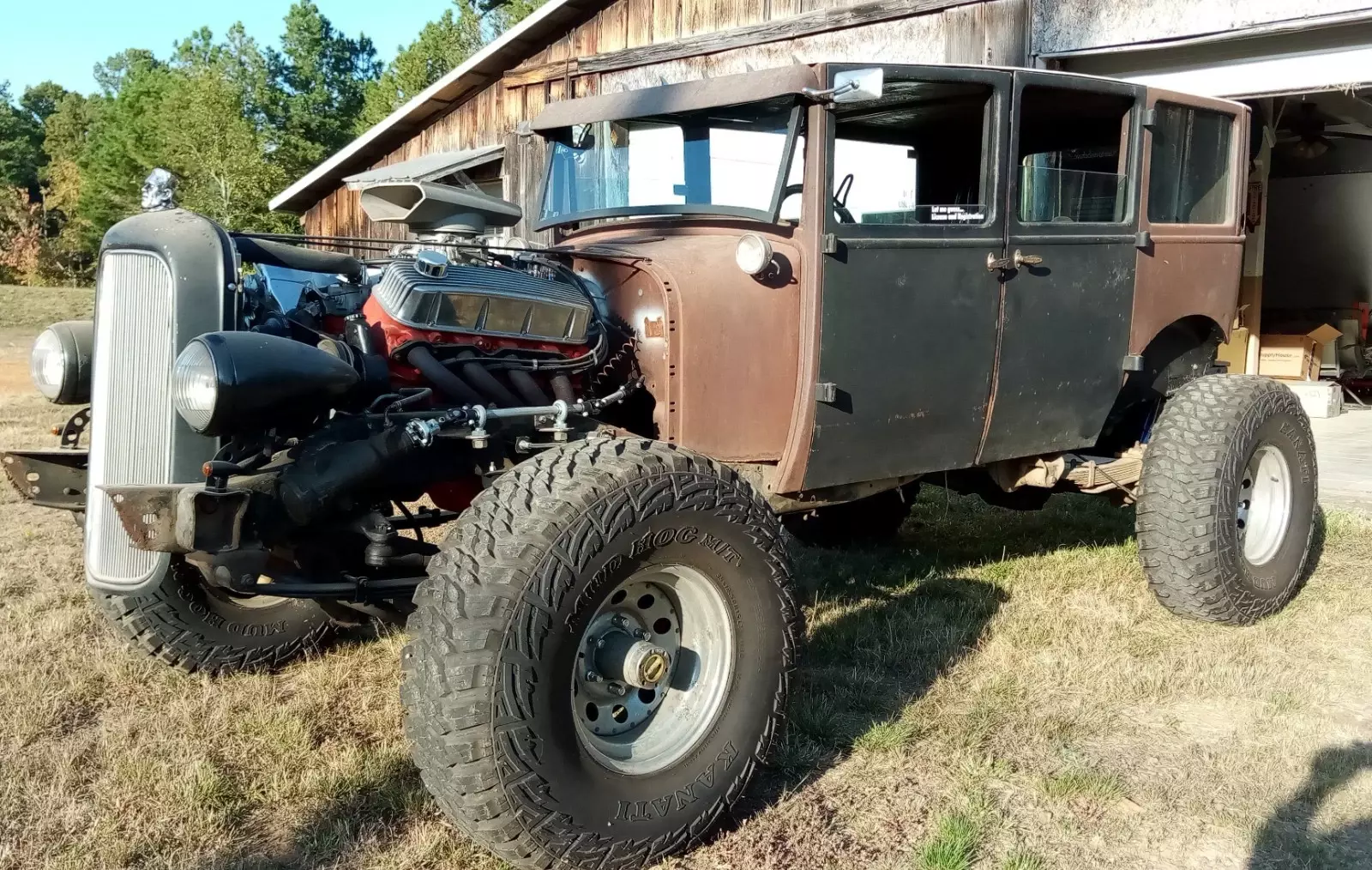 Rat Rod 1928 4x4 Dodge on a 1985 Chevy 4x4 frame and running gear 1928 Dodge 4x4
