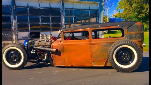 Rat Rod Mag Build-off WINNER/Cover Car 1930 Ford Model A Tudor Sedan