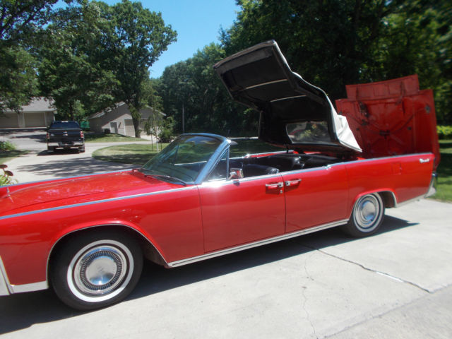 1964 Lincoln Continental 1964 RED/WHITE CONTINENTAL CONVERTIBLE - photo 8