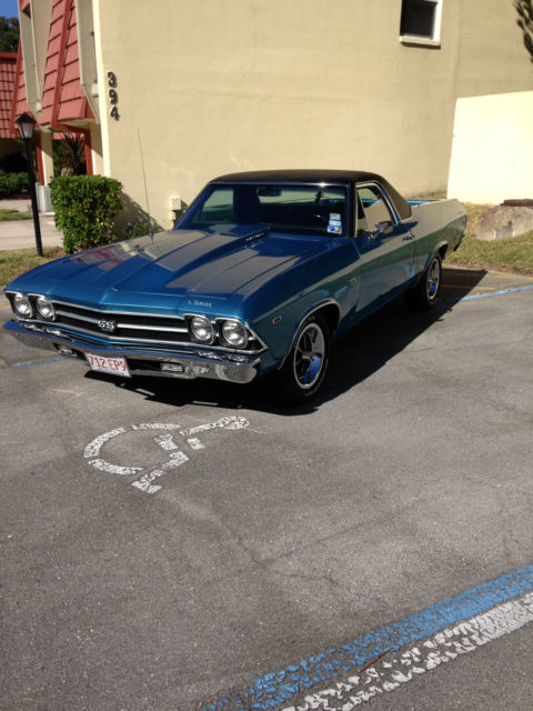 Real SS 396 big block. Matching numbers, factory A/C, Auto, Buckets, Dual Quads 1969 Chevrolet El Camino SS Big Block