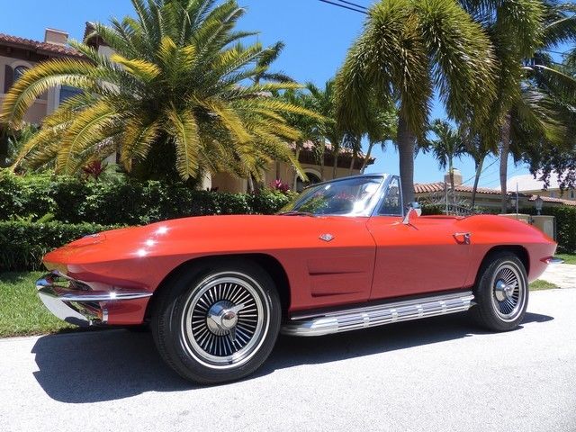 Recent Restoration Knock Off Wheels A/C Side Exhaust 1963 Chevrolet Corvette