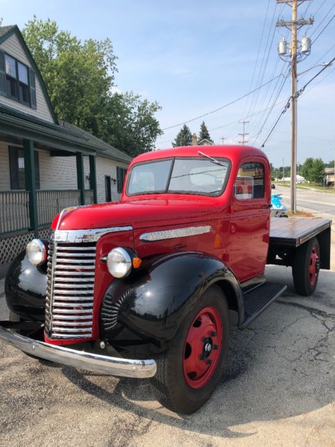 Red 1939 GMC Flatbed Truck 1939 GMC Other Black