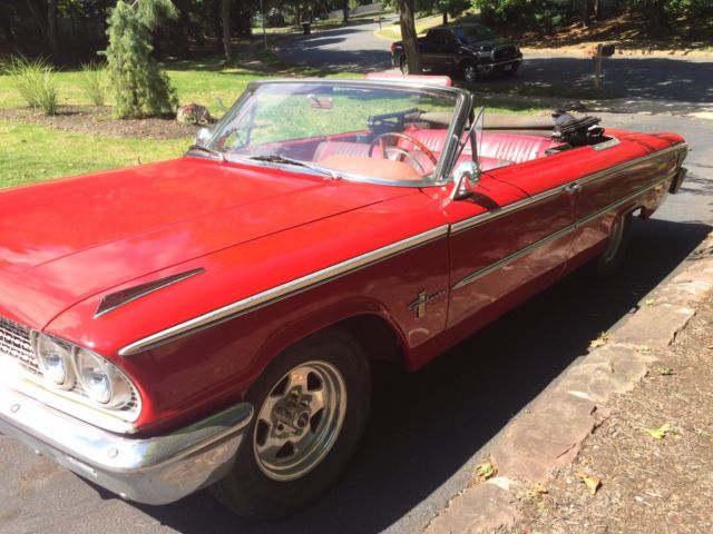 Red 1963 Ford Galaxie 500 Convertible 1963 Ford Galaxie