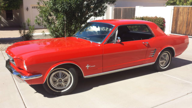 Red 1966 Ford Mustang Coupe Recently completed nut and bolt restoration 1966 Ford Mustang