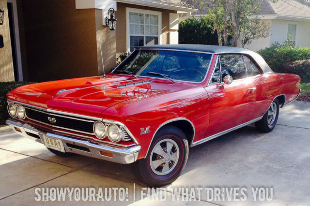 Red 1966ChevroletChevelle SS396 Numbers Matching Original4spd Manual Numbers Mat 1966 Chevrolet Chevelle --