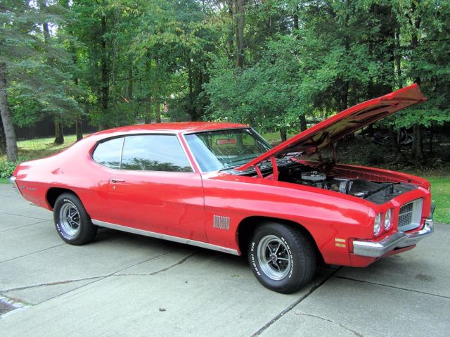 Red 1971 Pontiac Le Mans Sport Coupe w. Complete Body Restoration 1971 Pontiac Le Mans Sport