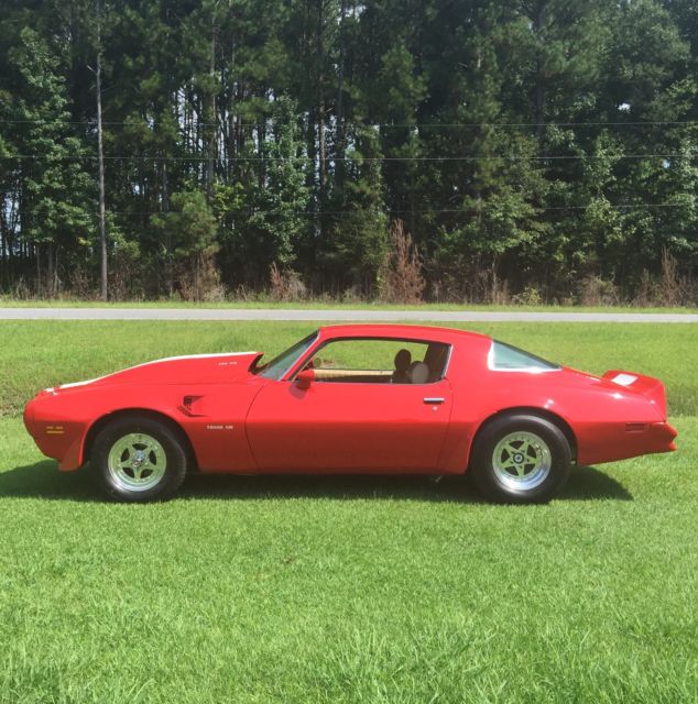 Red 1976 Trans Am w/'71 Nose Fresh 455 Elderbrock Heads 5 Spd Autometer Gauges 1976 Pontiac Trans Am
