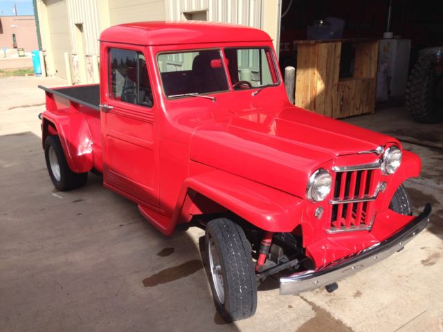 Red, 2 Dr, 8 cyl, 440 cu/in, 531 hp, 517 lbs torque, clean and fast 1953 Willys Pickup